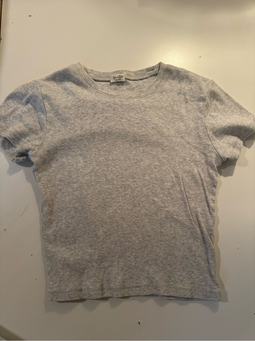John Galt/Brandy Melville Grey Baby Tee